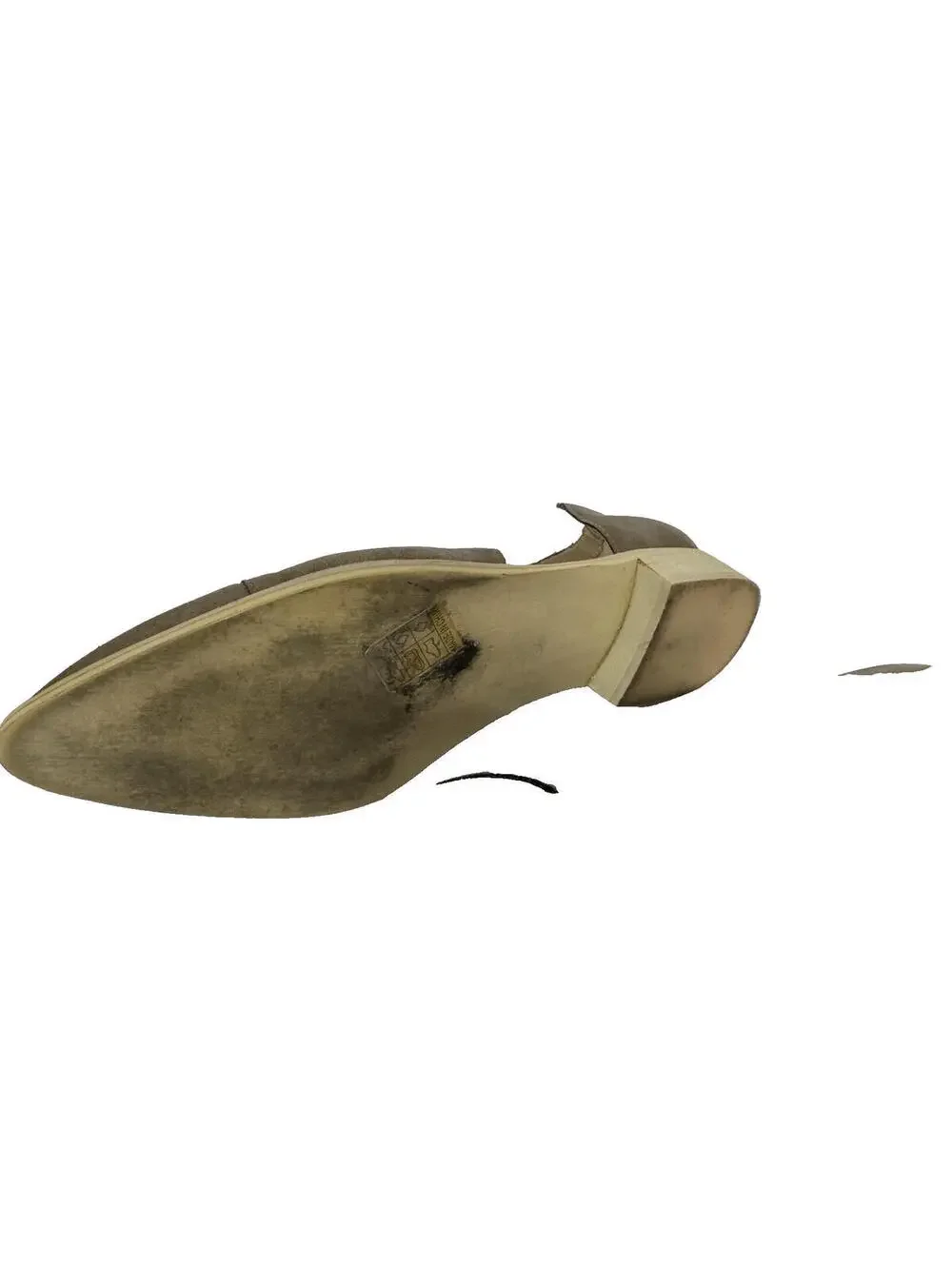 (RC) Women’s Taupe Suede Slip On Flats Low Heel Almond Toe Casual Comfort 10